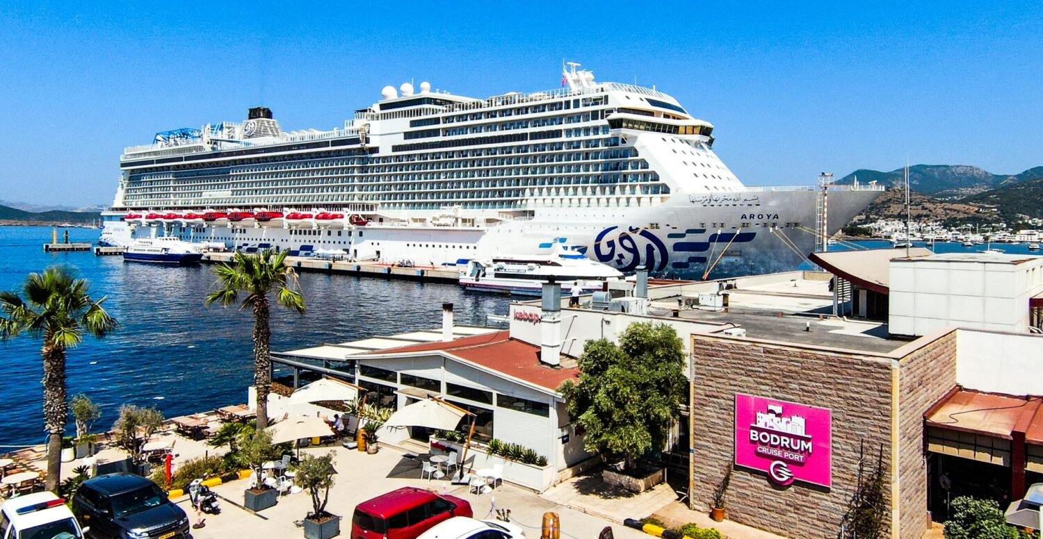 Aroya 1646 yolcu ve 1472 mürettebatıyla Bodrum'a demir attı