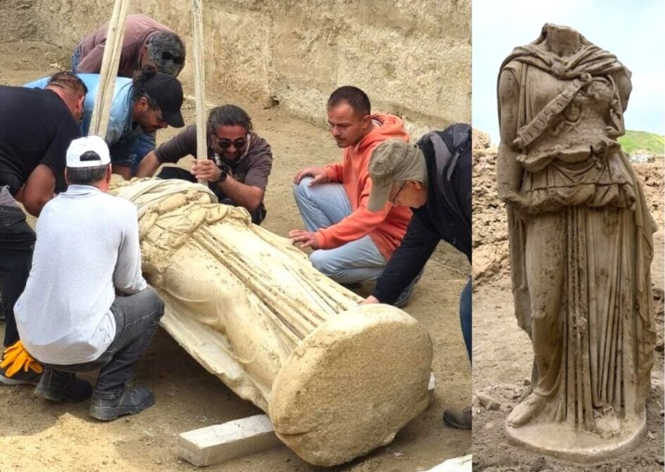 Laodikeia Antik Kenti’nde iki metrelik Athena heykeli bulundu
