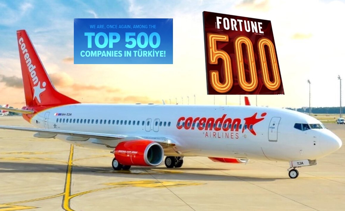 Corendon Airlines'tan Fortune listesinde önemli başarı